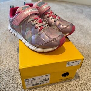 Tsukihoshi Kids Pink and Silver Sneakers